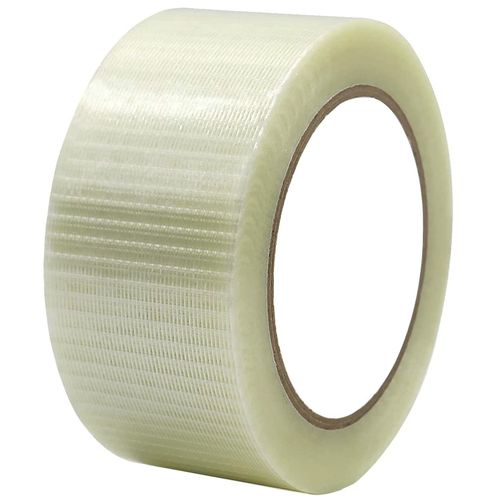Ruban Adhésif en Fibre de Verre-Renforcement et Cerclage,Bande Renforcée,Armé,Filament d'Emballage-5cmx50m,Transparent