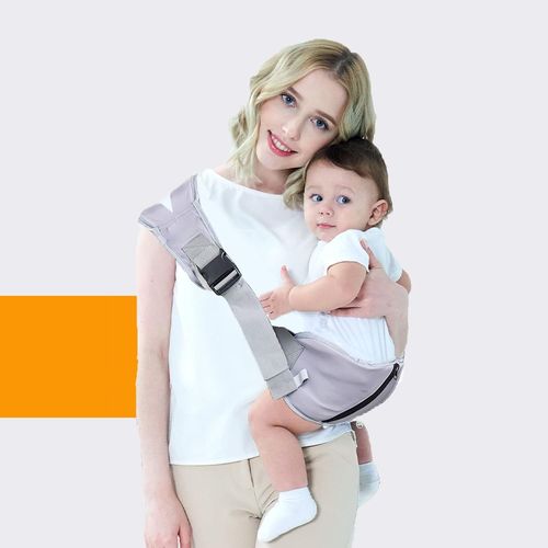 Kalanka-Porte-Bébé Portable, Bretelles Rembourrées Séparées Réglables Ergonomiques, Écharpes Douces Et Respirantes Pour Bébés Et Tout-Petits Jusqu'à 55 Lb, 5-42 Mois (Gris)