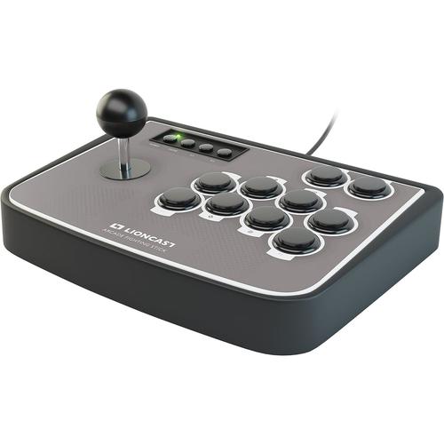 Lioncast Stick Arcade Avec Boutons Programmable Turbo/Rapid Mode Pour Pc/Sony Playstation (Ps2, Ps3)