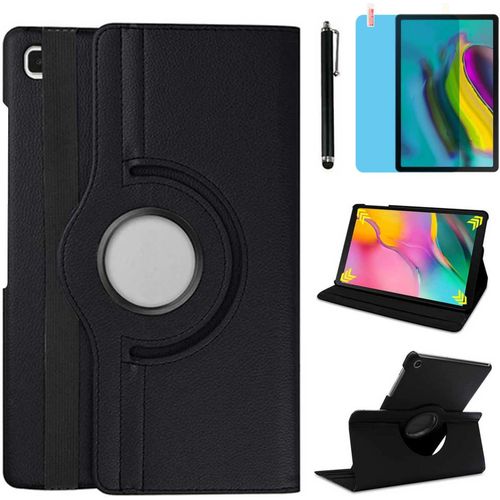 Eryi-Étui Housse Coque Pour Samsung Galaxy Tab S5e 10.5'' 2019 (Sm-T720 Sm-T725 Sm-T727) - Coque De Protection Complète Rotative À 360 Degrés Avec Support, Stylet, Film D'écran (Black)