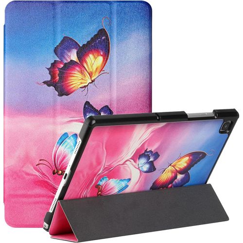 Eryi-Tablet Coque Pour Samsung Galaxy Tab A7 10.4 (2020 Release)/T500/T505, Pu Cuir Flip Housse Étui Support Coque De Tablet, Léger Housse Tablette Cover [Sommeil/Réveil Automatique] (Papillon)