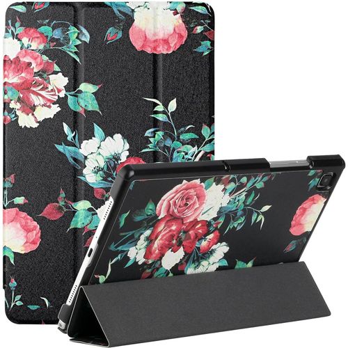 Eryi-Tablet Coque Pour Samsung Galaxy Tab A7 10.4 (2020 Release)/T500/T505, Pu Cuir Flip Housse Étui Support Coque De Tablet, Léger Housse Tablette Cover [Sommeil/Réveil Automatique] (Fleur)