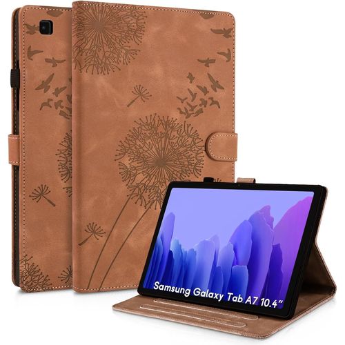 Eryi-Coque Samsung Galaxy Tab A7 T500/T509/T505/T507 Pissenlit Housse En Tablette Cuir Tpu Cover Case Étui Housse De Protection Pour Samsung Galaxy Tab A7 10,4 Pouces Brun