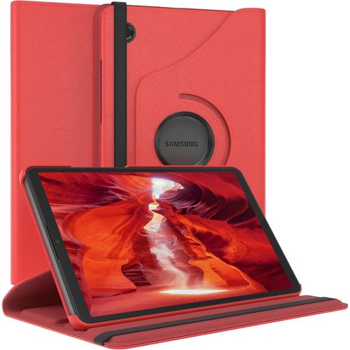 Eryi-- Pochette Pour Tablette Samsung Galaxy Tab A9 Housse De Protection 8,7 Pouces Smart Cover Tablet Case Rotation À Placer À Rabat Pivotant À 360° Avec Fonction De Support Similicuir Rouge