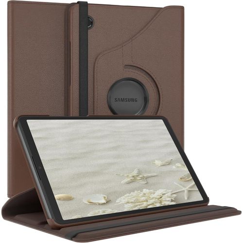 Eryi-- Pochette Pour Tablette Samsung Galaxy Tab A9 Housse De Protection 8,7 Pouces Smart Cover Tablet Case Rotation À Placer À Rabat Pivotant À 360° Avec Fonction De Support Similicuir Brun
