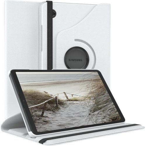 Eryi-- Pochette Pour Tablette Samsung Galaxy Tab A9 Housse De Protection 8,7 Pouces Smart Cover Tablet Case Rotation À Placer À Rabat Pivotant À 360° Avec Fonction De Support Similicuir Blanc