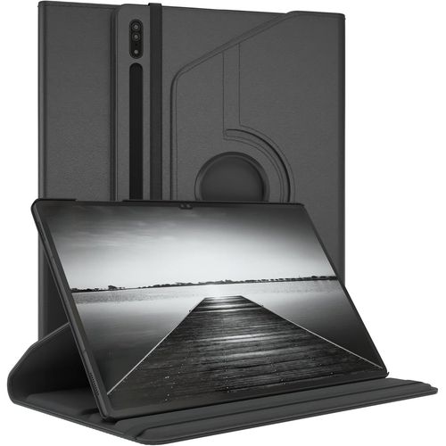 Eryi-- Pochette Pour Tablette Samsung Galaxy Tab S8 Ultra Housse De Protection 14,6 Pouces Smart Cover Tablet Case Rotation À Placer Pivotant À 360° Avec Fonction De Support Similicuir Noir