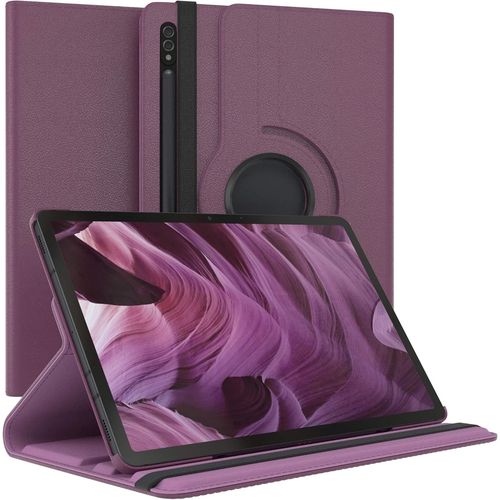 Eryi-- Pochette Pour Tablette Samsung Galaxy Tab S7 Housse De Protection 11 Pouces Smart Cover Tablet Case Rotation À Placer À Rabat Pivotant À 360° Avec Fonction De Support Similicuir Violet