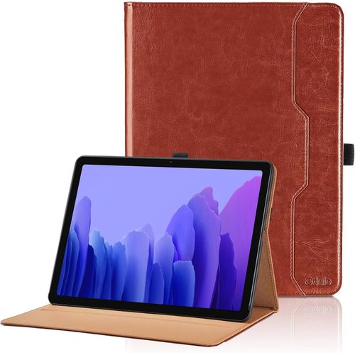 Eryi-Coque Pour Samsung Galaxy Tab A7 10.4"" 2020 Sm-T500/T505/T507 Pu Cuir Cover Tablette Housse De Protection Auto Réveil/Sommeil, Multi-Angle Étui Avec Poche - Marron