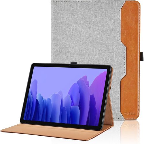 Eryi-Coque Pour Samsung Galaxy Tab A7 10.4"" 2020 Sm-T500/T505/T507 Pu Cuir Cover Tablette Housse De Protection Auto Réveil/Sommeil, Multi-Angle Étui Avec Poche - Gris
