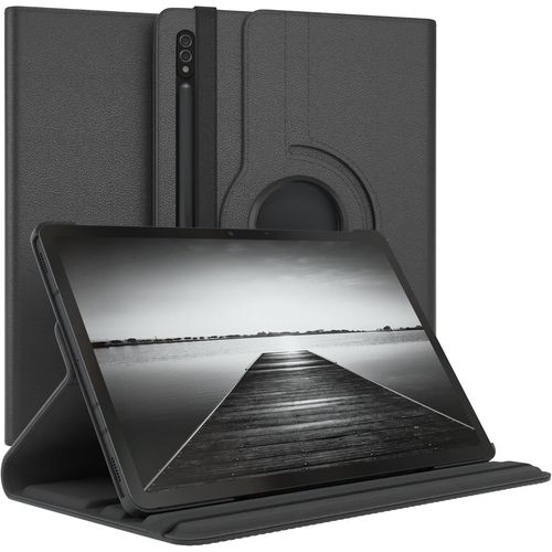 Eryi-- Pochette Pour Tablette Samsung Galaxy Tab S7 Housse De Protection 11 Pouces Smart Cover Tablet Case Rotation À Placer À Rabat Pivotant À 360° Avec Fonction De Support Similicuir Noir
