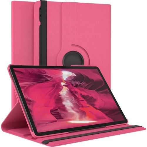 Eryi-- Pochette Pour Tablette Samsung Galaxy Tab S9 Plus Housse De Protection 12,4 Pouces Smart Cover Tablet Case Rotation À Placer Pivotant À 360° Avec Fonction De Support Similicuir Rose