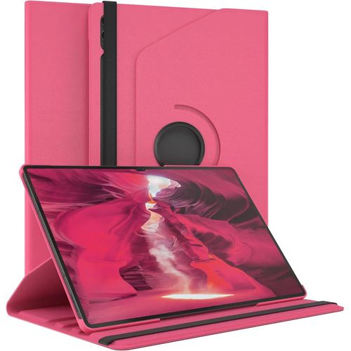 Eryi-- Pochette Pour Tablette Samsung Galaxy Tab S9 Ultra Housse De Protection 14,6 Pouces Smart Cover Tablet Case Rotation À Placer Pivotant À 360° Avec Fonction De Support Similicuir Rose