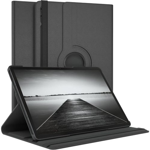 Eryi-- Pochette Pour Tablette Samsung Galaxy Tab S9 Plus Housse De Protection 12,4 Pouces Smart Cover Tablet Case Rotation À Placer Pivotant À 360° Avec Fonction De Support Similicuir Noir