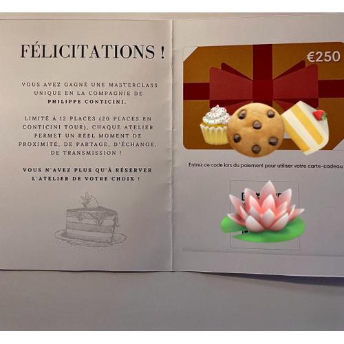 Carte Cadeau Masterclass Pâtisserie