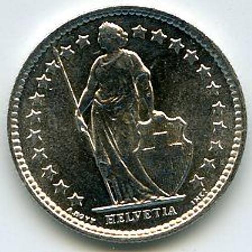 Suisse 1/2 Franc Argent 1962 B