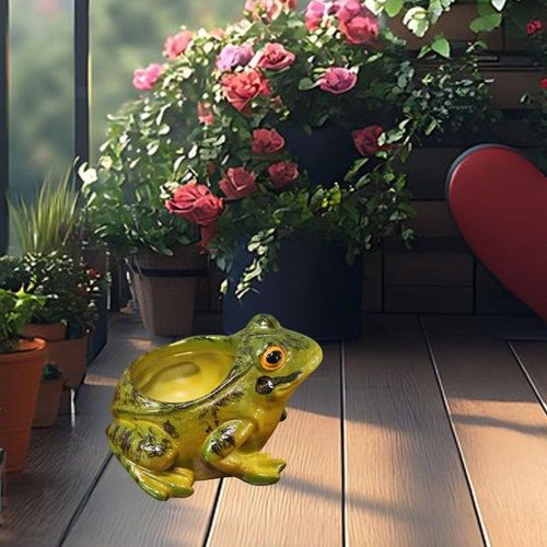 Resin Frog Planter Decorative Plant Pot pour table de patio intérieure et
