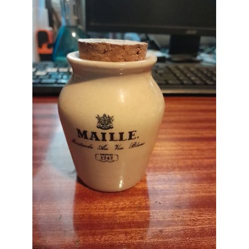 petit pot à Moutarde Maille en grès Vide