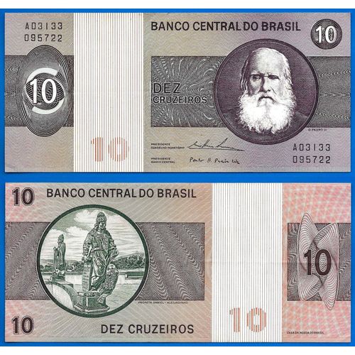 Bresil 10 Cruzeiros 1974 Sign 18 Billet Cruzeiros