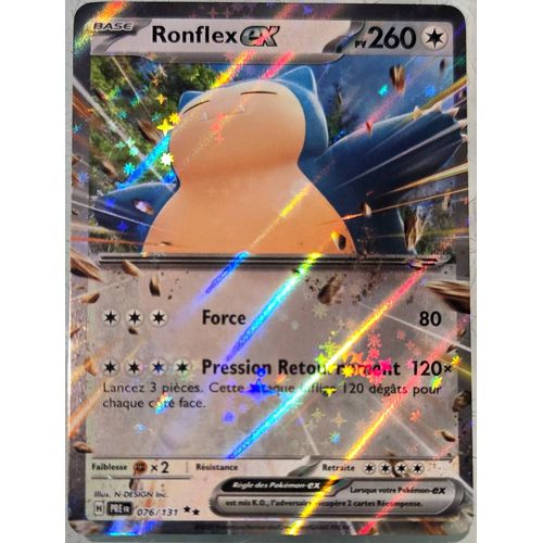 Carte Pokemon Ronflex Ex 076/131 Ev8.5 Évolutions Prismatiques Neuf
