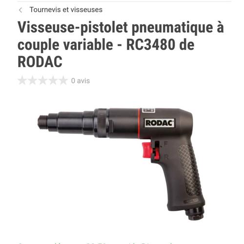 Visseuse-pistolet pneumatique à couple variable - RC3480 de RODAC
