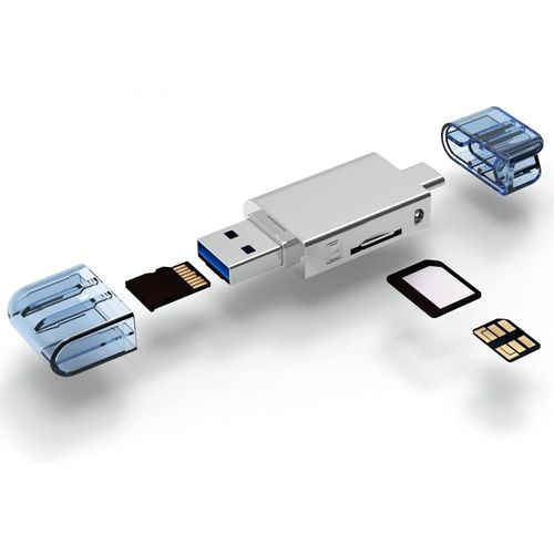 UC-361CY Lecteur de Carte USB Type C, USB C Type C/USB 2.0 vers NM Nano Carte mémoire et Lecteur de Carte TF Micro SD pour téléphone et Ordinateur Portable
