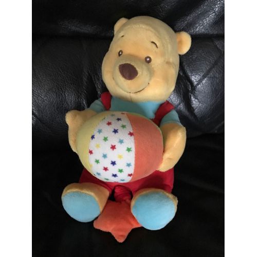Doudou Winnie L¿Ourson Musical Rouge Ballon Coloré Disney 20cm