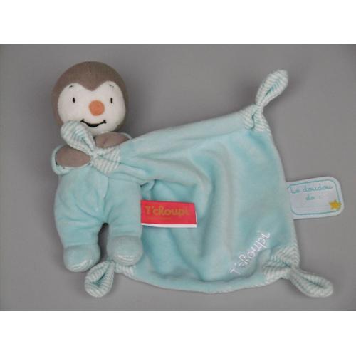 Doudou T'choupi Bleu Rayé Blanc Mouchoir Simba Toys Nicotoy