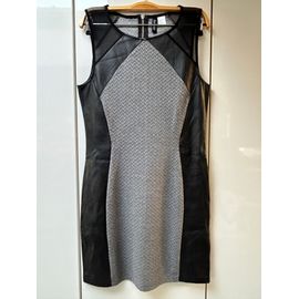 Robe Noire Et Grise Bimatière Divided By H&M - Taille 38