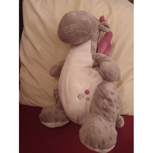 Doudou Dragon Victoria Noukies Noukie S Rose Marron Etoilee Rond Fushia Aile 40cm Environ Assis