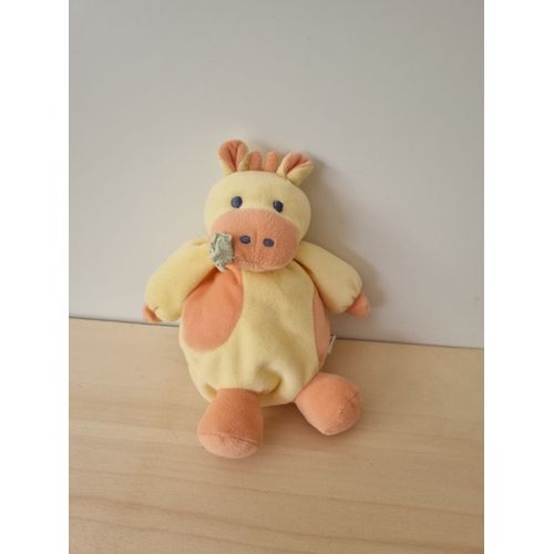 Doudou Vache Jaune Orange Fleur Sucre D'orge