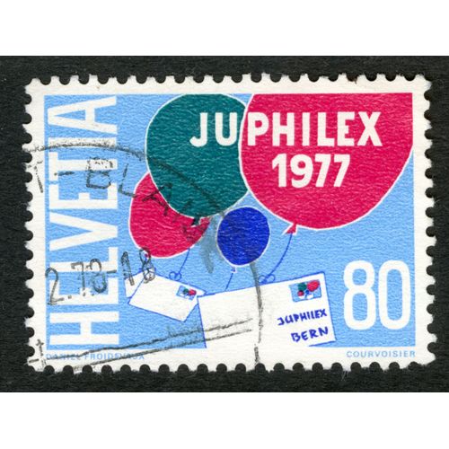 Timbre Oblitéré Helvetia, Juphilex 1977, 80