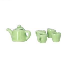 Ensemble de tasses à thé miniatures en porcelaine, maison de