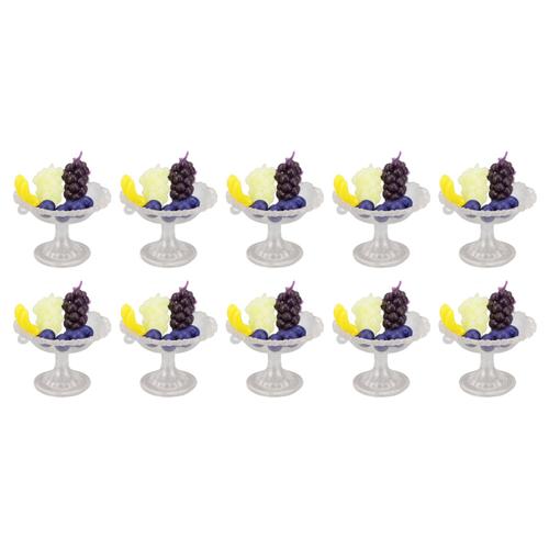 Ensemble De Fruits Miniatures, Modèle De Mini Fruits Décoratifs Réalistes Et Mignons En Silicone Pour Maisons De Poupées 1/12 1/6