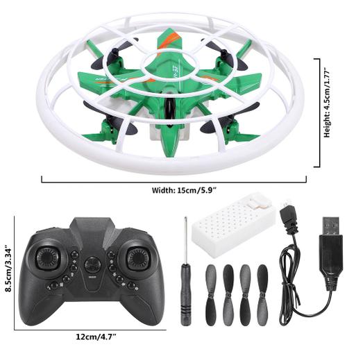 Mini Drone Pour Enfants Drone Rc Rotatif À 360 ° Avec Lumières Led Brillantes Hélicoptère Rc Quadcopter Cadeaux Pour Débutants Garçons Filles Adultes-Syjtrade