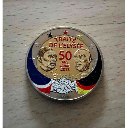 Allemagne 2013 - 2 Euros Commemorative- Traite De L'elysee - Atelier " G " - Couleur Colored Color