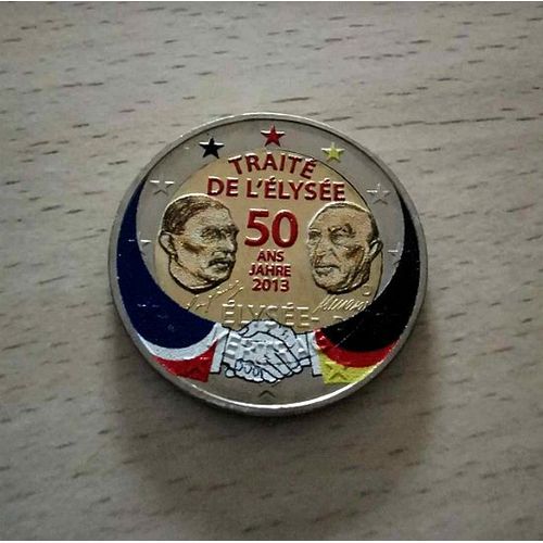 Allemagne 2013 - 2 Euros Commemorative - Traite De L'elysee - Atelier " D " - Couleur Colored Color