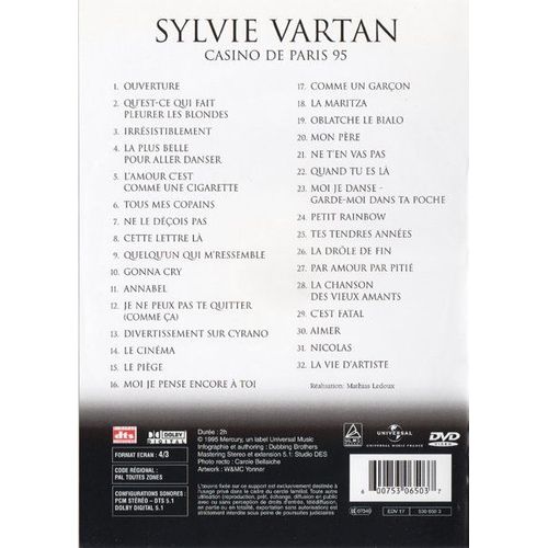 sylvie vartan casino de paris 95 - DVD Zone 2 | Rakuten