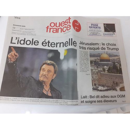 Journal Ouest France Hommage À Johnny Hallyday 2017