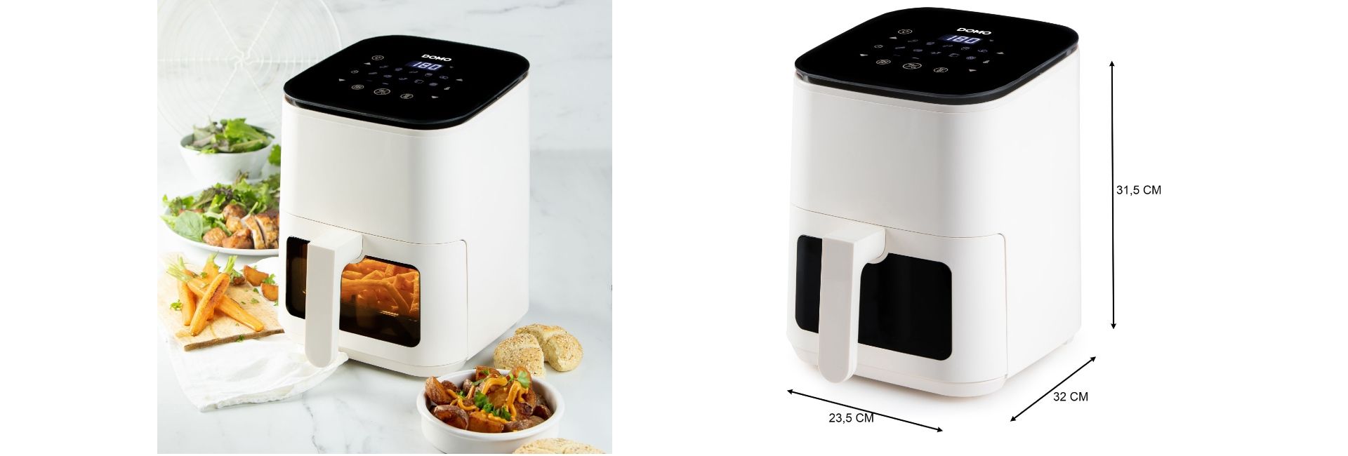 Friteuse Domo DO541FR Deli-fryer avec fentre de visualisation - 3,5 L - 1350 W image 3 | Rakuten