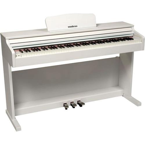 Woodbrass Dp2 Piano Numérique Meuble Bluetooth Blanc, Toucher Lourd Réaliste 88 Touches, Clavier Élégant Pour Débutant Et Amateur