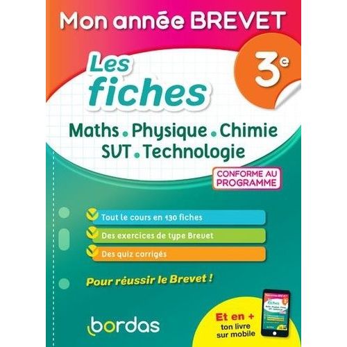 Les Fiches Maths - Physique - Chimie - Svt - Technologie 3e