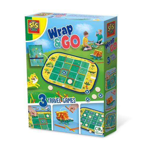 Ses Creative Wrap&go Jeux De Voyage - Puissance Quatre - Pipopipette - Le Petit Crocodile, Jeu De Société, Multi-Genres, 4 An(S)