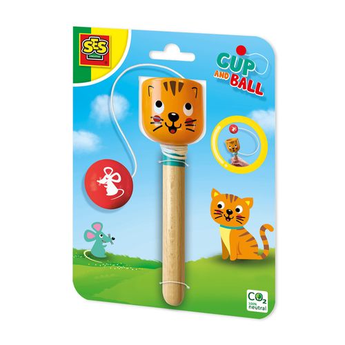 Ses Creative Attrape La Balle - Chat, Jeu De Gobelets Et De Balles, 5 An(S)