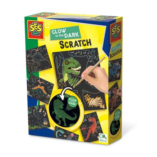 Cartes À Gratter Phosphorescentes - Dinosaures
