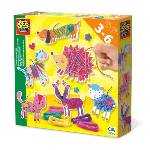 Ses Creative Animaux Enroulés Dans Du Fil, Kit De Loisirs Créatifs Pour Enfants, 3 An(S)
