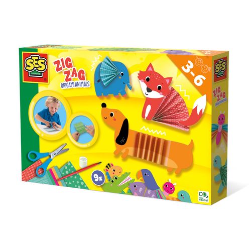 Ses Creative Animaux En Origami Zigzag, Kit D?Origamis Pour Enfants, 3 An(S)