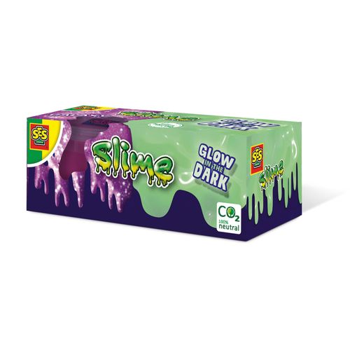 Ses Creative Slime - Phosphorescent 2 X 120 G, Pâte Slime, 3 An(S), Vert, Violet