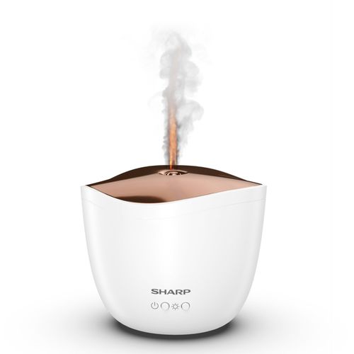 Sharp DF-A1E-W diffuseur aromatique Réservoir Plastique Or, Blanc