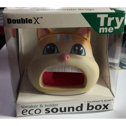 Eco sound box chat pour iPhone 4, 4S et 5 (speaker & holder)